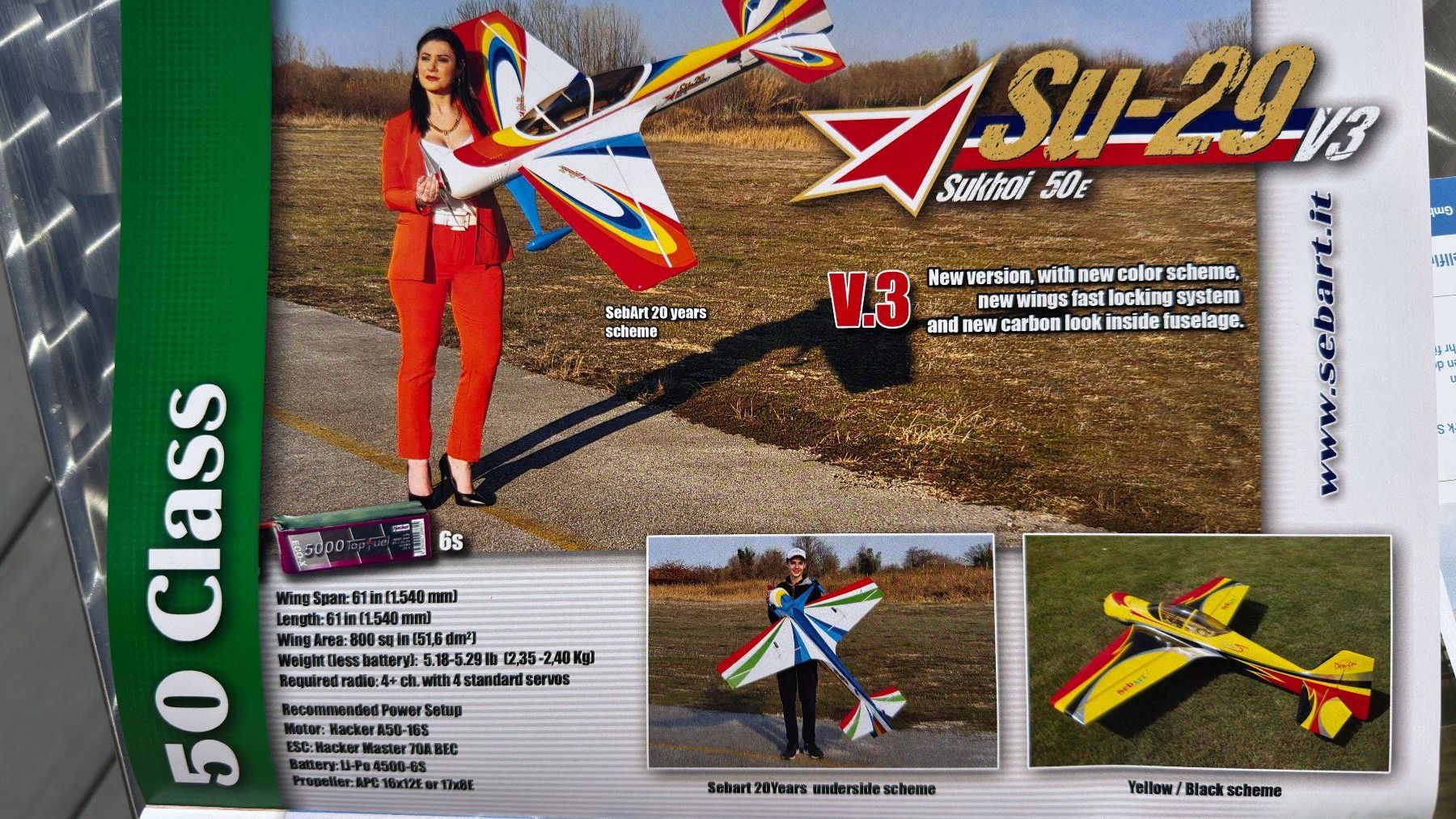 Modellismo RC: Sebart Sukhoï 29s 50E V3 – Usato da Montricher venduto da hou_r2ws 5