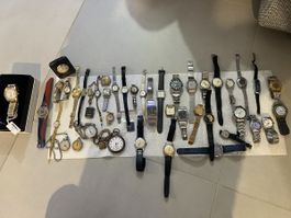 Konvolut Uhren. Konvolut Schmuck, Uhrensammlun