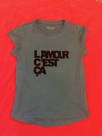 ZADIG & VOLTAIRE T-Shirt Grösse M Motiv L'AMOUR C'EST CA