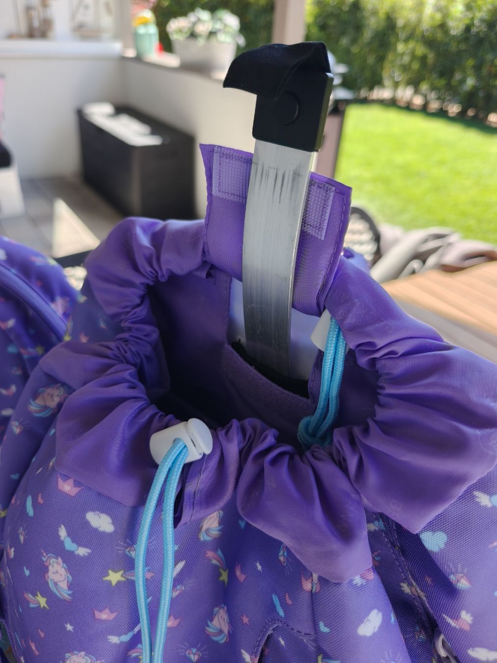Borse & Zaini: Beckmann Kinderrucksack & Turnsack Einhorn lila mit Etui Grö – Usato da Veltheim AG venduto da maurog01 3