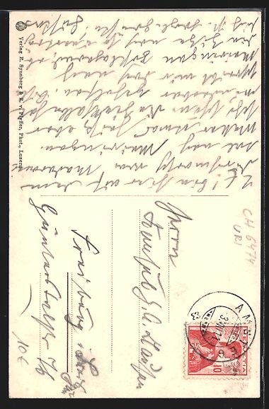 Cartoline postali: AK Amsteg, Teilansicht mit Kirche, 1911 – Usato da Berlin venduto da bartko-reher 1