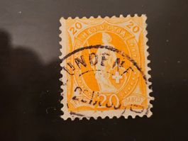 CH 1882 Helvetia (14 Zähne) N° 66A.2.29/I Zu spez Fr. 30.--