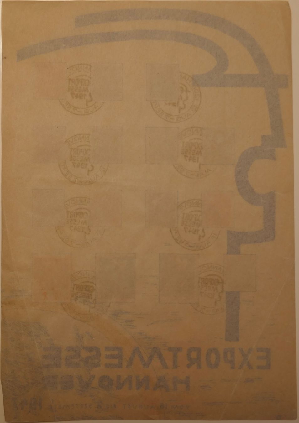 Tutti i francobolli: GEDENKBLATT - MIT SATZMARKEN EXPORTMESSE HANNOVER 1947 – Usato da Möhlin venduto da PHILABARTIS 1
