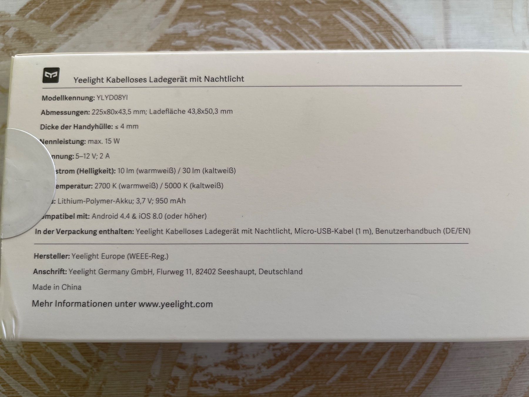 Caricabatterie: Yeelight, kabelloses Ladegerät – Nuovo e nell'imballaggio originale da Ueberstorf venduto da ojas23 2