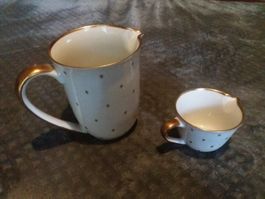 Ancien Service à lait et crème en porcelaine (Steiger & Cie)
