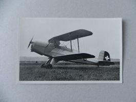 Karte schweizer Militär Flugzeug Bücker