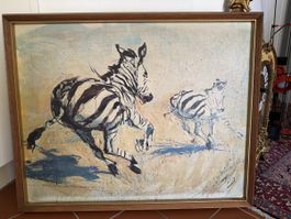 Fritz Hug Gemälde 73cm x 58cm ohne Rahmen