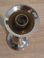 Klassischer Säulen-Kerzenständer – Messing & Silber Optik