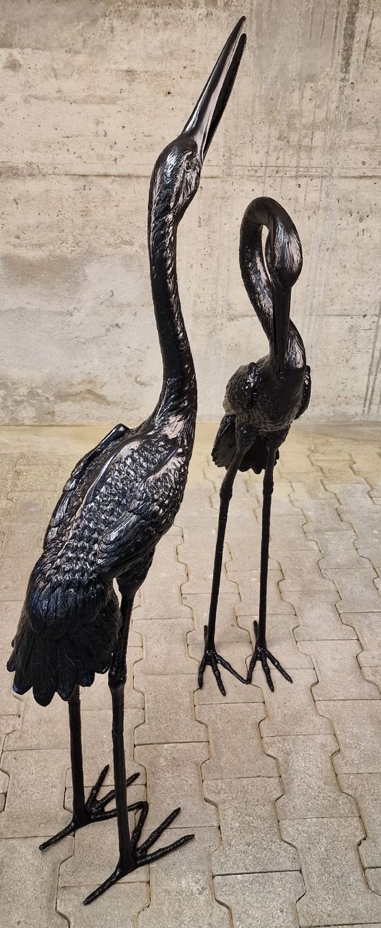 Sculture & Statue: Dekorative Kranich-Skulpturen Messing restauriert – Usato da Affeltrangen venduto da Szafaoli 4
