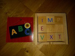 Holzbuchstaben Lernspielzeug Buchstaben ABC Kinder