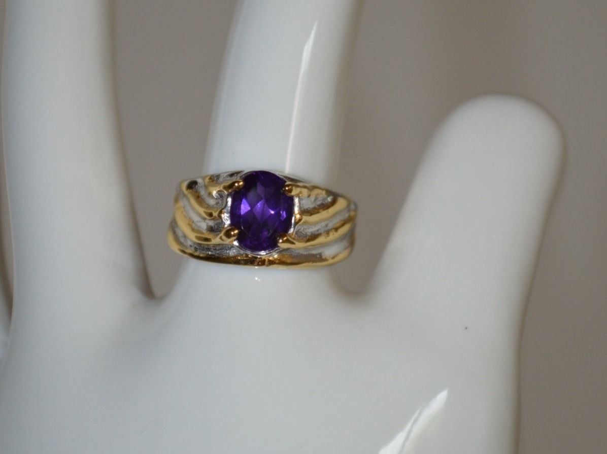 Anelli: AMETHYST 925 SILBER RING * GR.19 – Nuovo e nell'imballaggio originale da Berg TG venduto da marta970 2