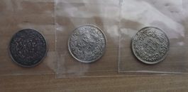 CH Silbermünzen 1/2 Fr. 1937 / 1943 / 1948