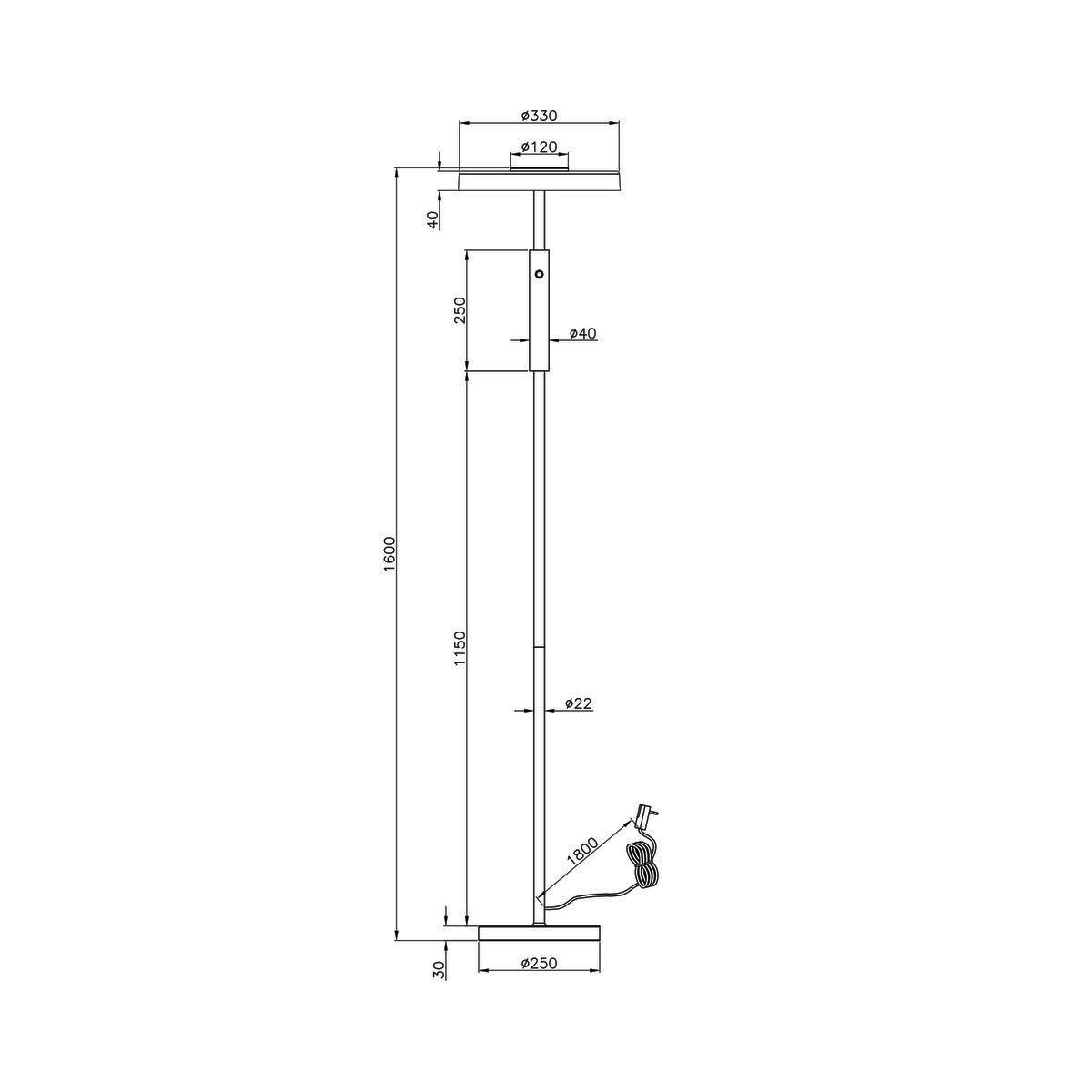 Lampade: LED Stehleuchte, Glas, 160 cm Höhe – Nuovo (secondo la descrizione) da Kreuzlingen venduto da Smart-Light 5