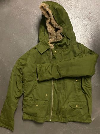 Jacke von Shine Olive mit Pelz M