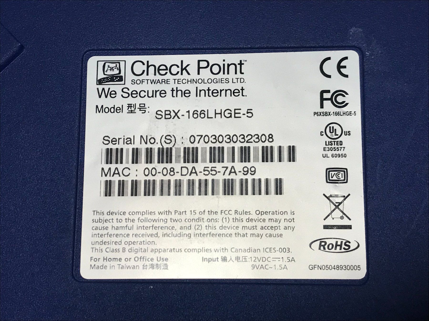 Firewall: Check Point VPN-1 Edge FireWall (Factory Reset) – Usato da Näfels venduto da Madresue 4