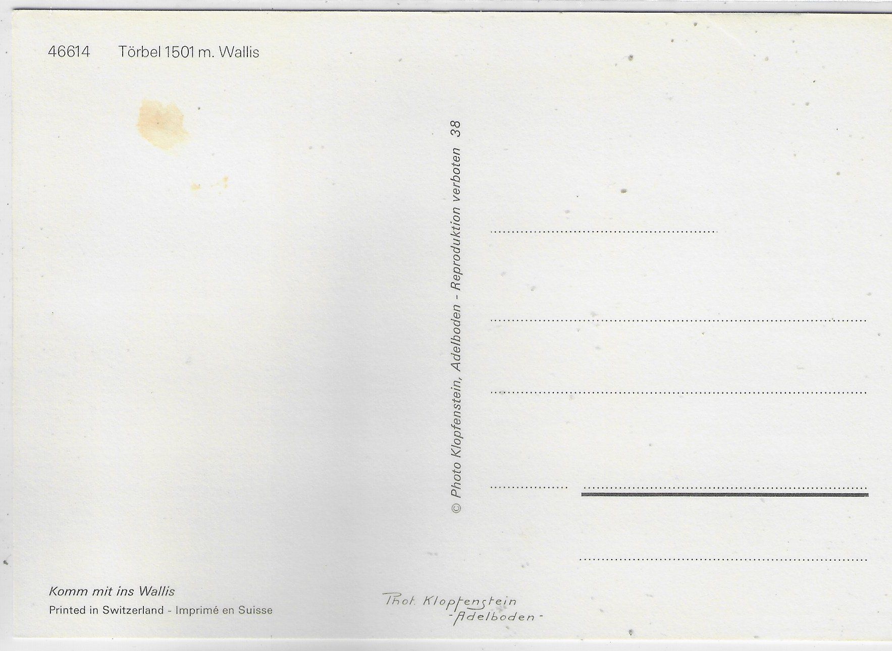 Cartoline postali: Törbel VS - Generalansicht – Usato da Ettingen venduto da Kartenplanet 1