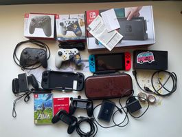 Nintendo Switch mit Zubehör und Zelda Breath of the Wild