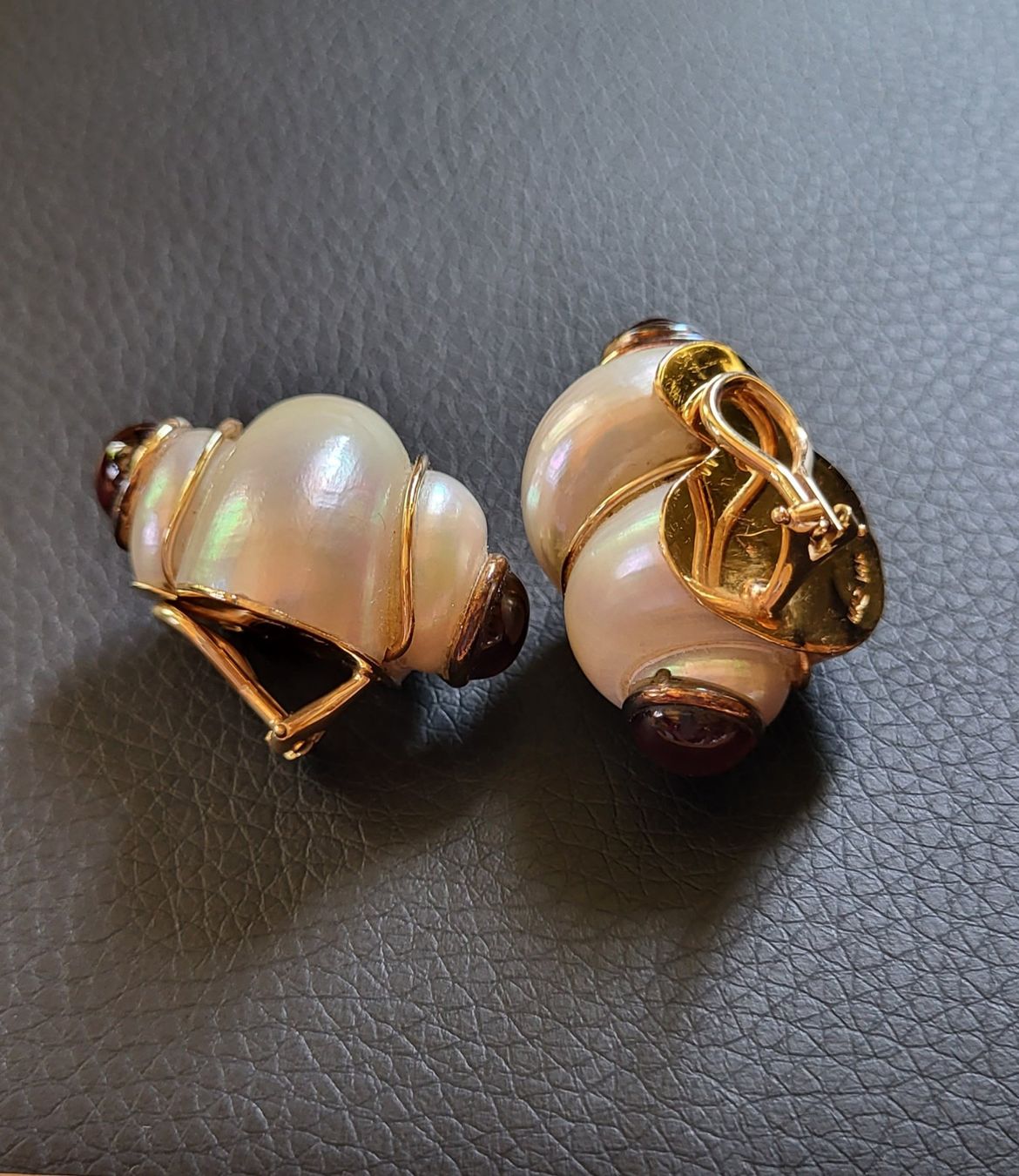 Ohrringe & -stecker: Gold 585 Massiv Perlmutt Ohrclips Mit Steine – Gebraucht aus Wald ZH von Dasilver 9