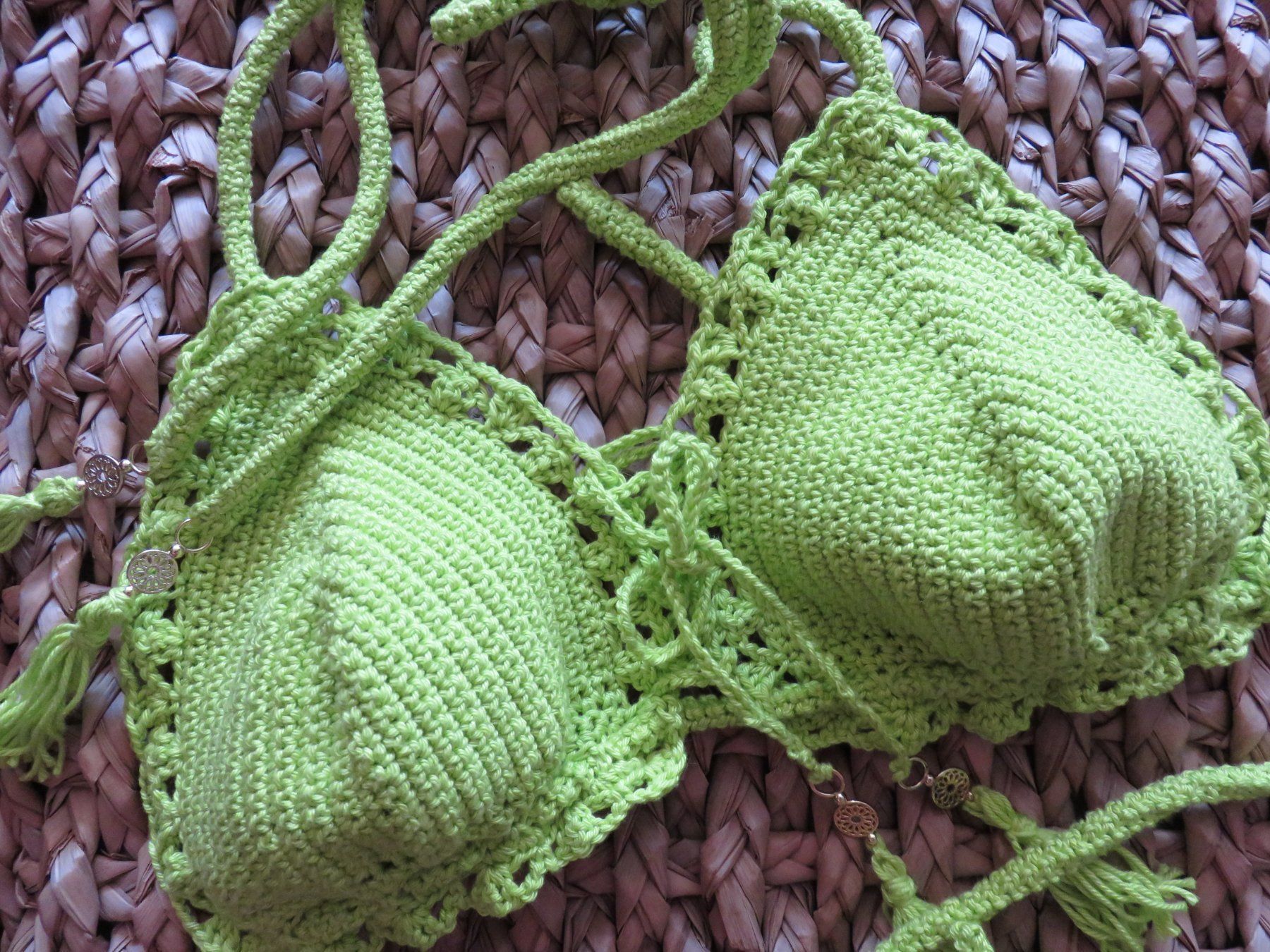 Costumi da bagno & Bikini: Bikini - Baumwolle, handgemacht, Bademode – Nuovo (secondo la descrizione) da Luzern venduto da Krista1 3