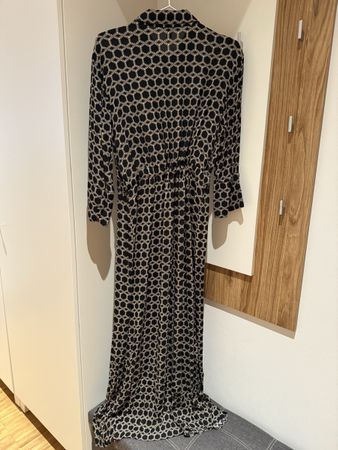 Kleid gemustert schwarz/beige Grösse L neuwertig