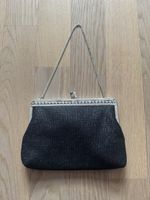 Elegante Vintage Handtasche/Clutch, schwarz, Top Zustand!