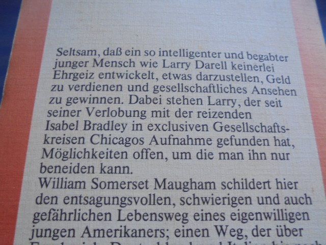 Bücher: W.S. Maugham: Auf Messers Schneide – Gebraucht aus Hinwil von Glasperlen 1