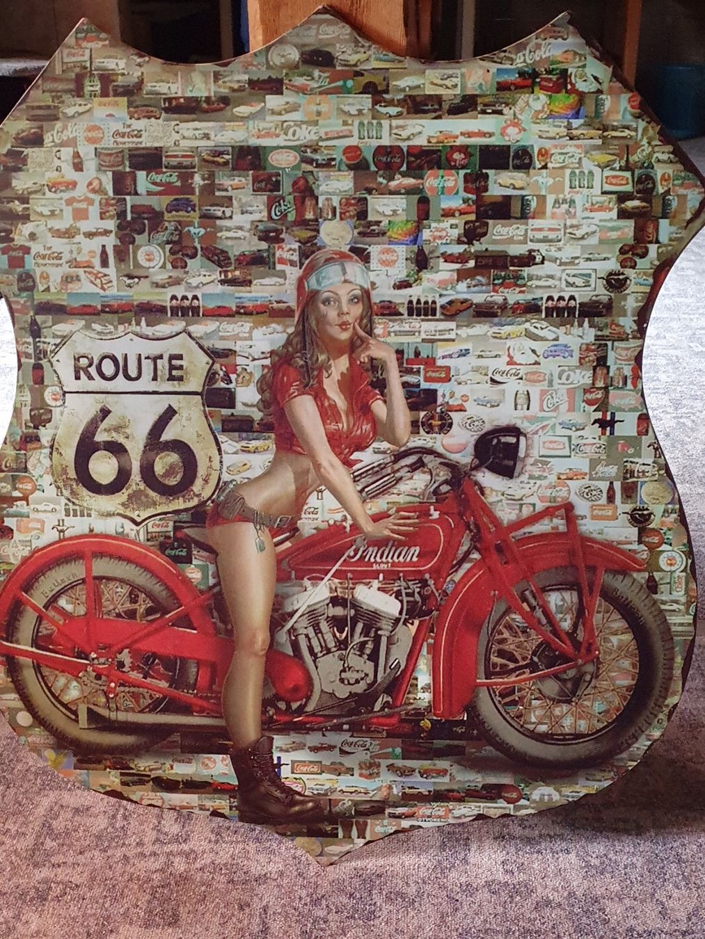 Insegne: Route 66 Blechtafel 80 x 68 cm – Nuovo (secondo la descrizione) da Münsingen venduto da wd65 4