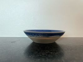 Keramik Schale blau/weiss