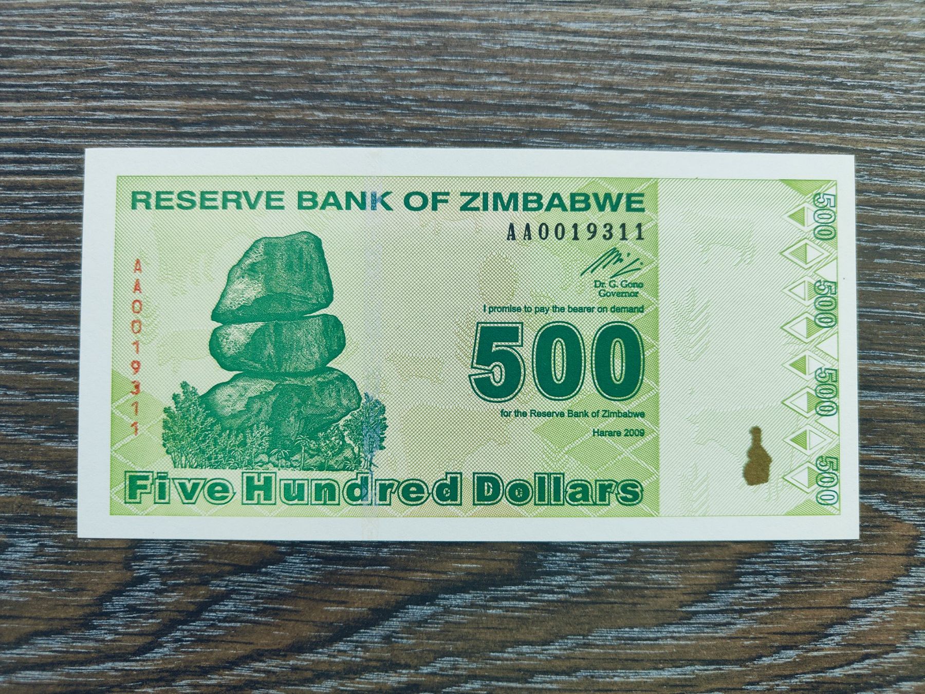 Banconote: Zimbabwe 500 Dollars 2009, unc. !!!!!!! – Nuovo (secondo la descrizione) da Flaach venduto da Lonzo99
