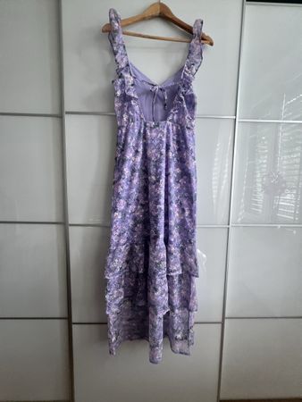 Floral Summer Dress, lilac, size S. Unique design