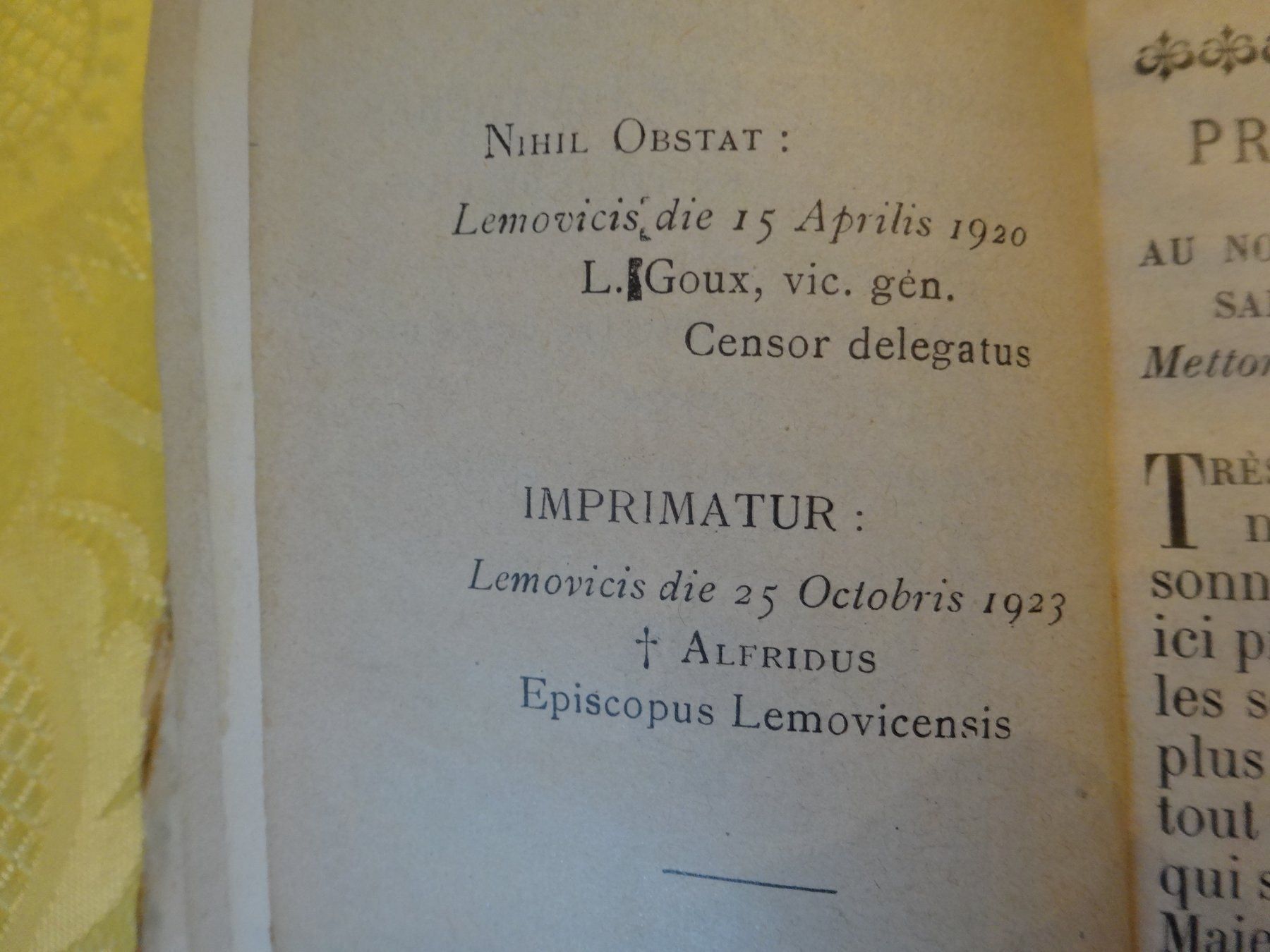 Bücher: Paroissien romain -  1923 – Gebraucht aus Biel/Bienne von milamila02 1