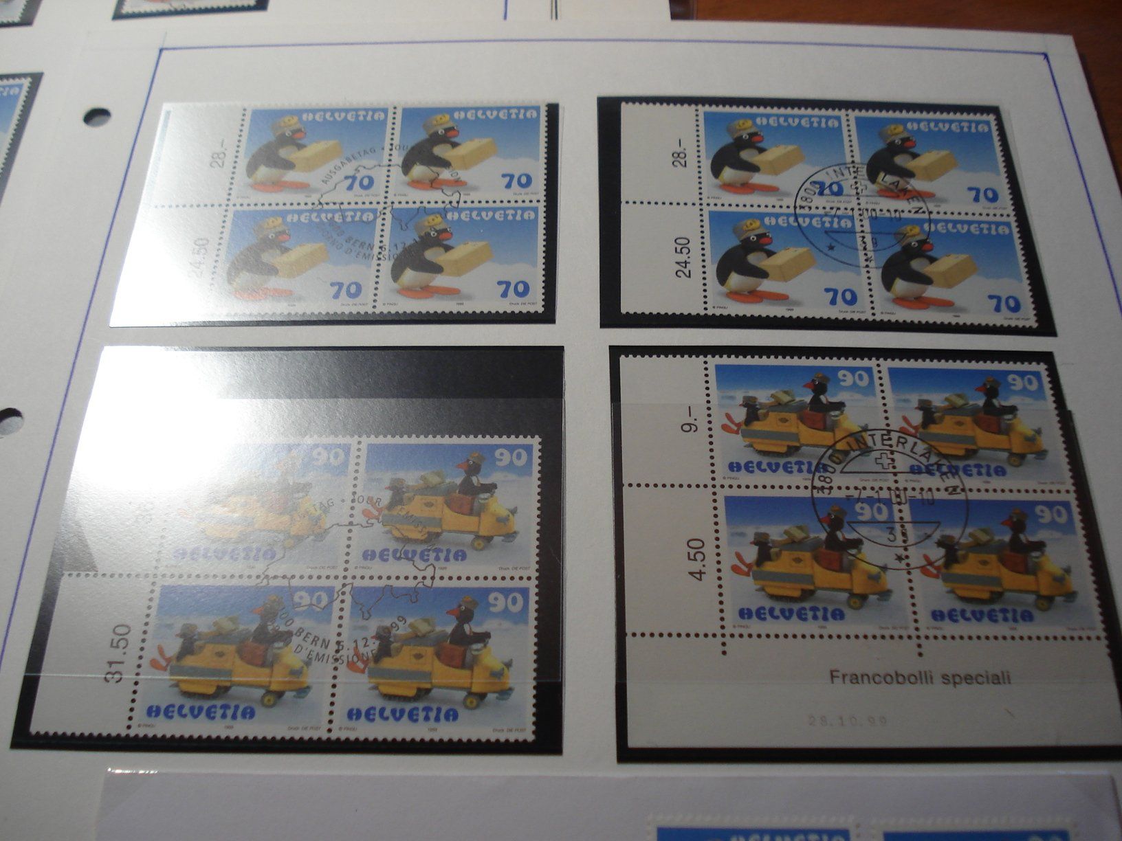 Tutti i francobolli: Set Pingu-Marken o und auf Brief – Usato da Niederwil AG venduto da morostahu 2