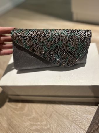 Elegant Glitter le silla Clutch Bag with Rhinestones
