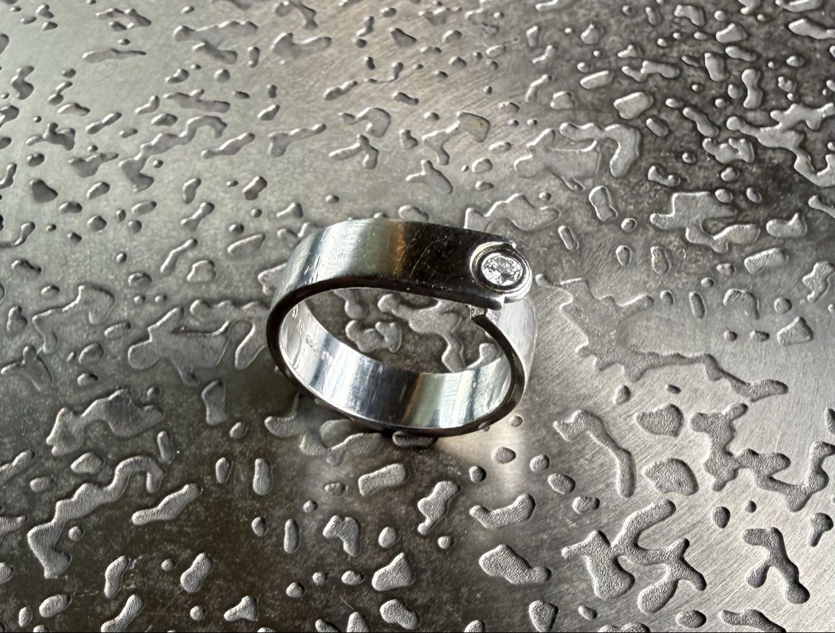 Anelli: Platin Ring 950 mit 0,4 CT Brillant. Einzelanfertigung. – Usato da Richterswil venduto da Solemare47Nicole
