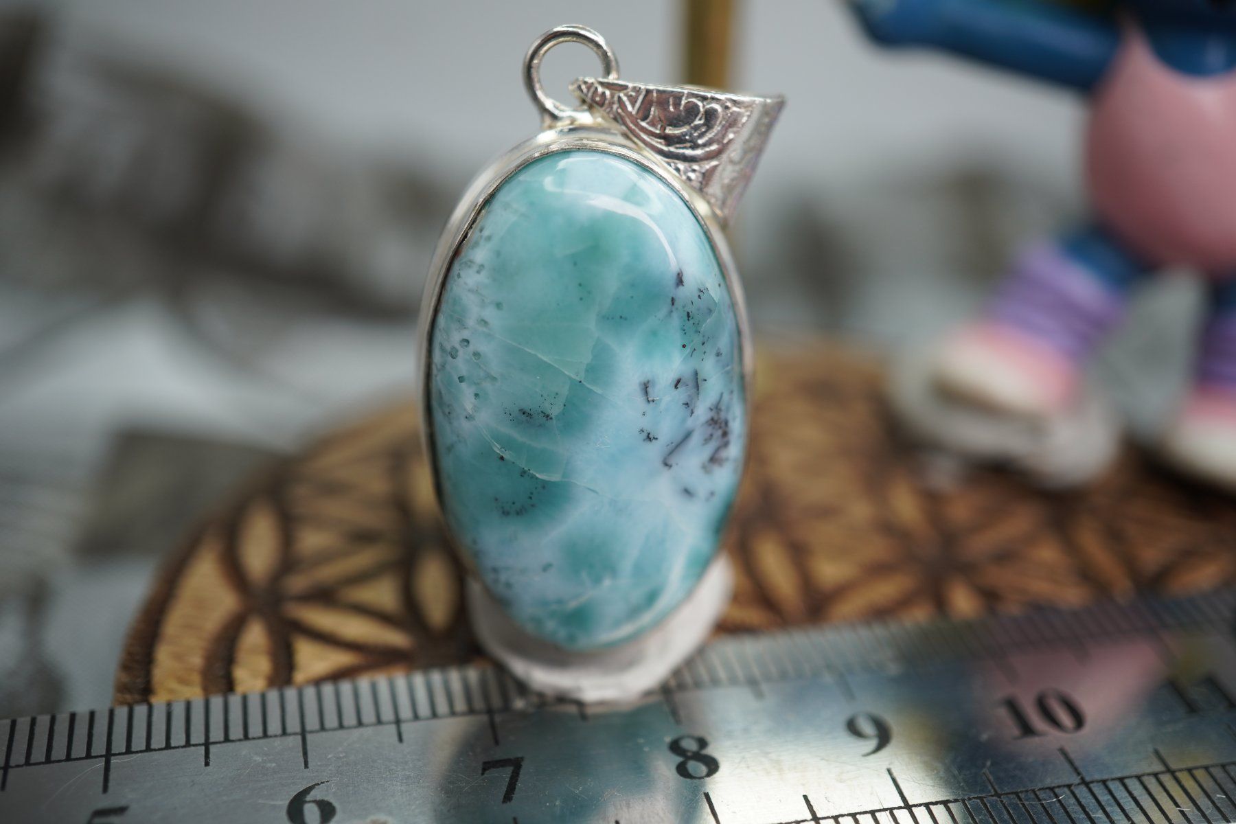 Minerali & Pietre curative: Larimar    Top Anhänger     eingefasst  TOPSTONE – Nuovo e nell'imballaggio originale da Eschenbach SG venduto da topstone 4