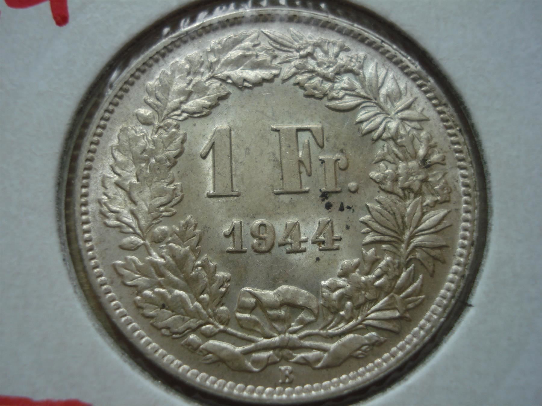 Tutti le monete: (134)  1 Franken  1944 – Usato da Erlach venduto da Net-Coins 1