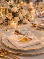 Marque-places personnalisé - mariage - mini pots de miel