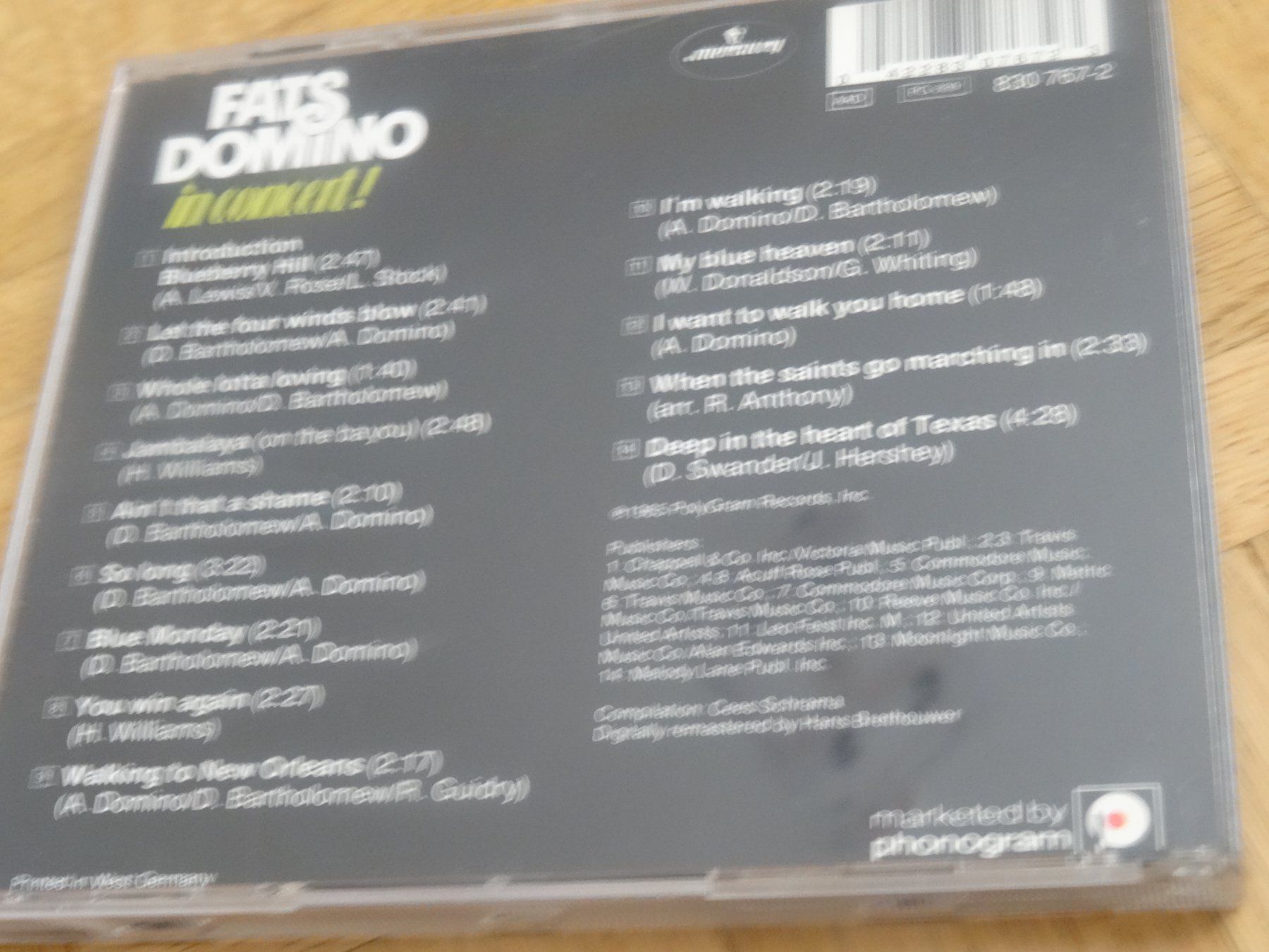 CD: Fats Domino in Conert CD – Usato da Olten venduto da Disc-Ausverkauf 1