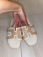 Sommerliche Sandalen in Beige/Weiss, Grösse 41  Neuwertig
