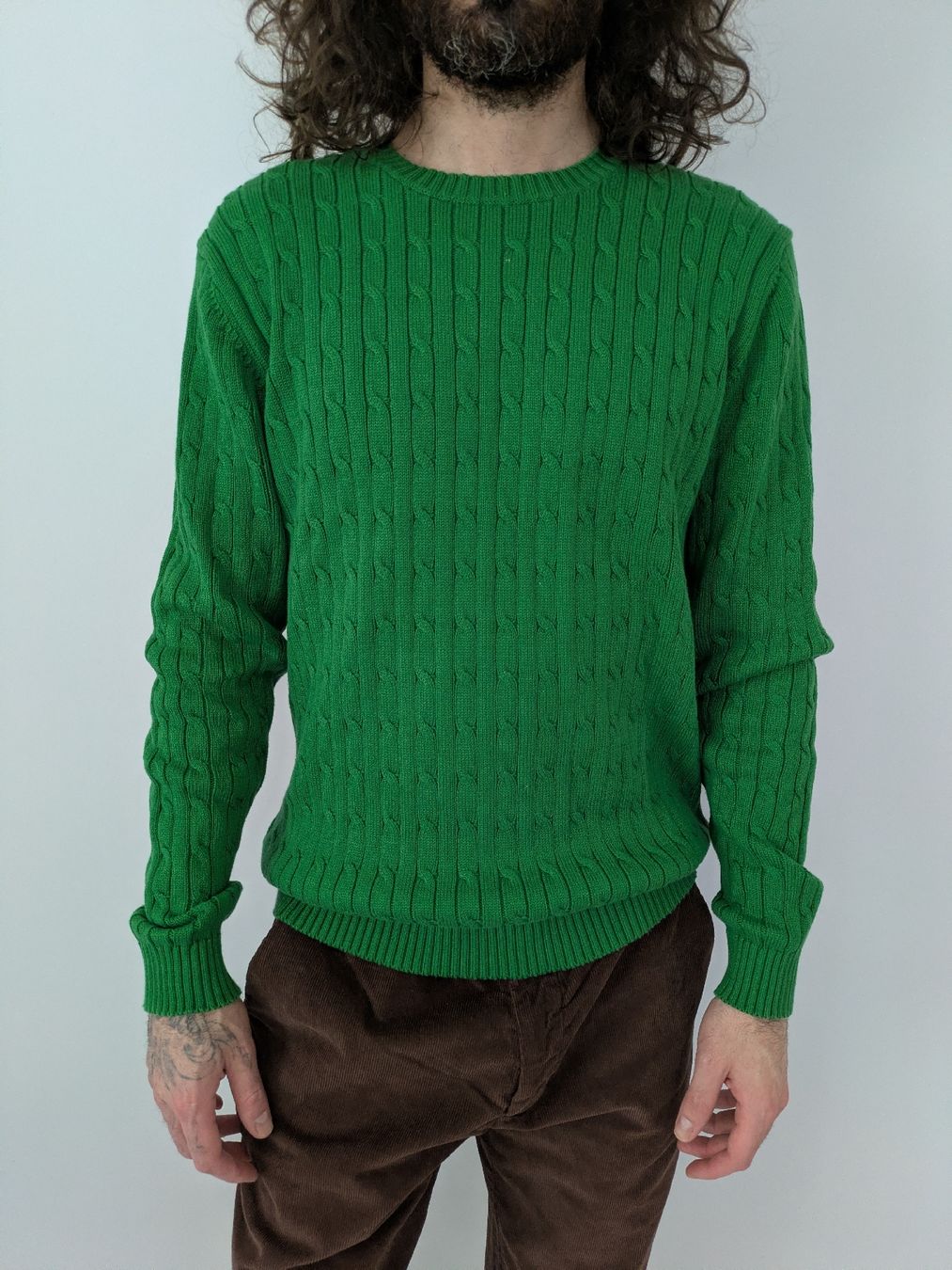 Maglioni & Felpe: Grüner Strickpullover , Grösse S, Baumwolle – Usato da Rorschach venduto da joh_v2y2