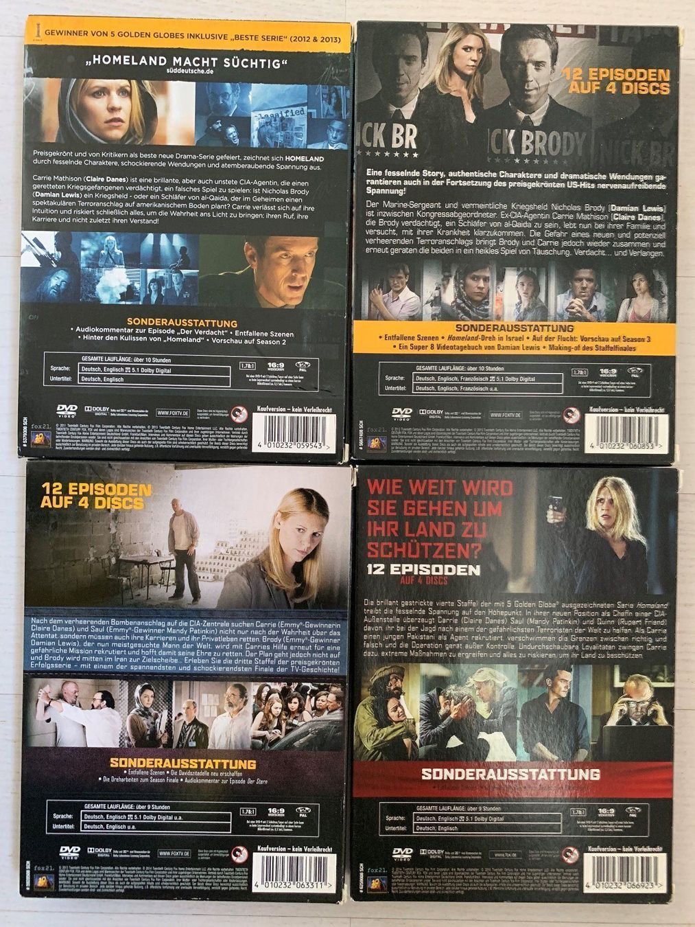 Alle DVDs: Homeland - Staffeln 1-4 – Gebraucht aus Volketswil von zwitsch33 1