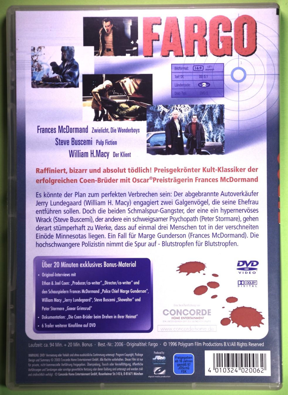 Tutti i DVDs: FARGO - NACH EINER WAHREN GESCHICHTE - ABSOLUT TÖDLICH ! – Nuovo (secondo la descrizione) da Luzern venduto da piro12 1