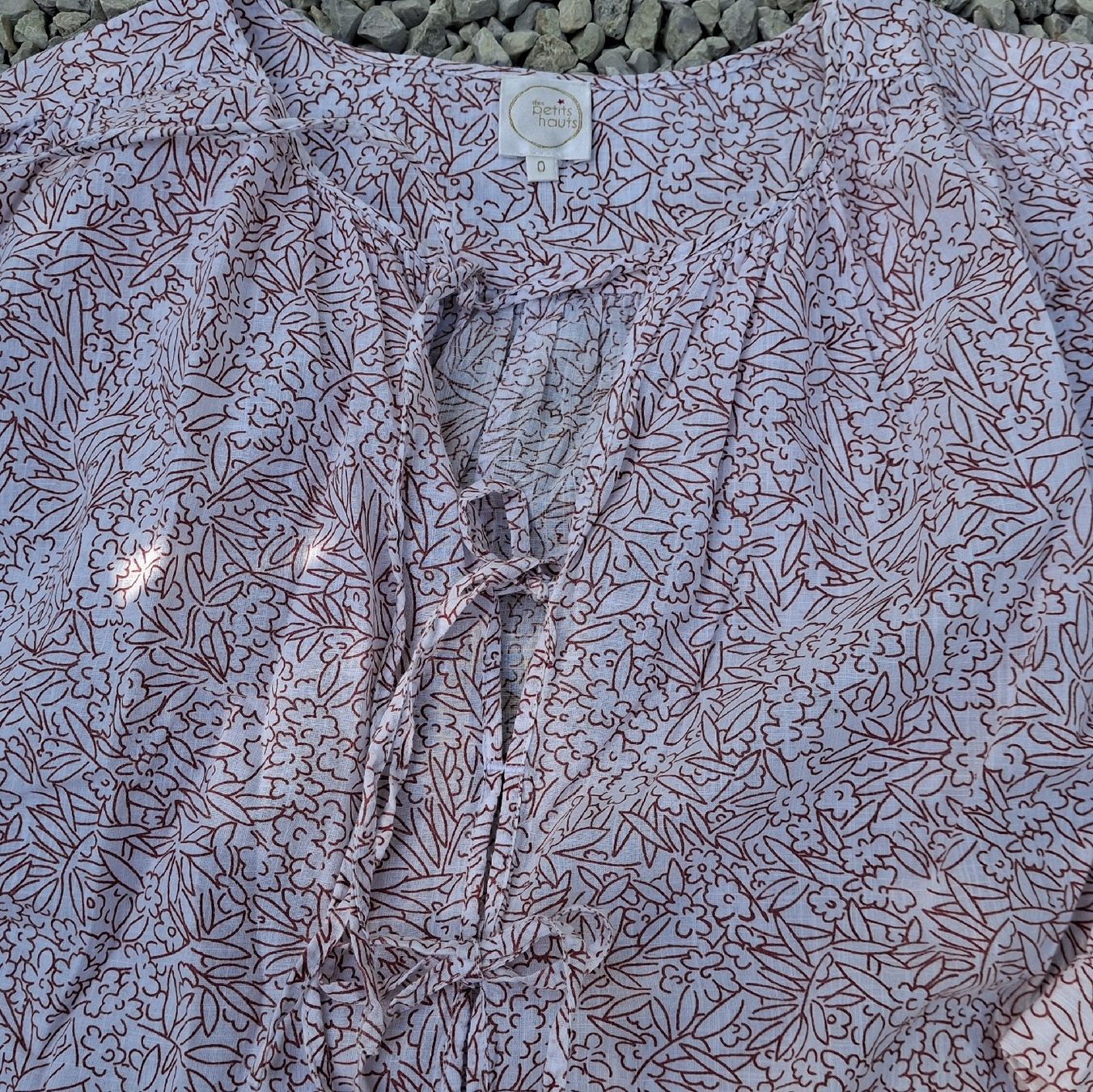 Des Petits Hauts Camicette: Des Petits Hauts Bluse,  rotweiss gemustert, one Size – Nuovo (secondo la descrizione) da Büren an der Aare venduto da Regiso 2