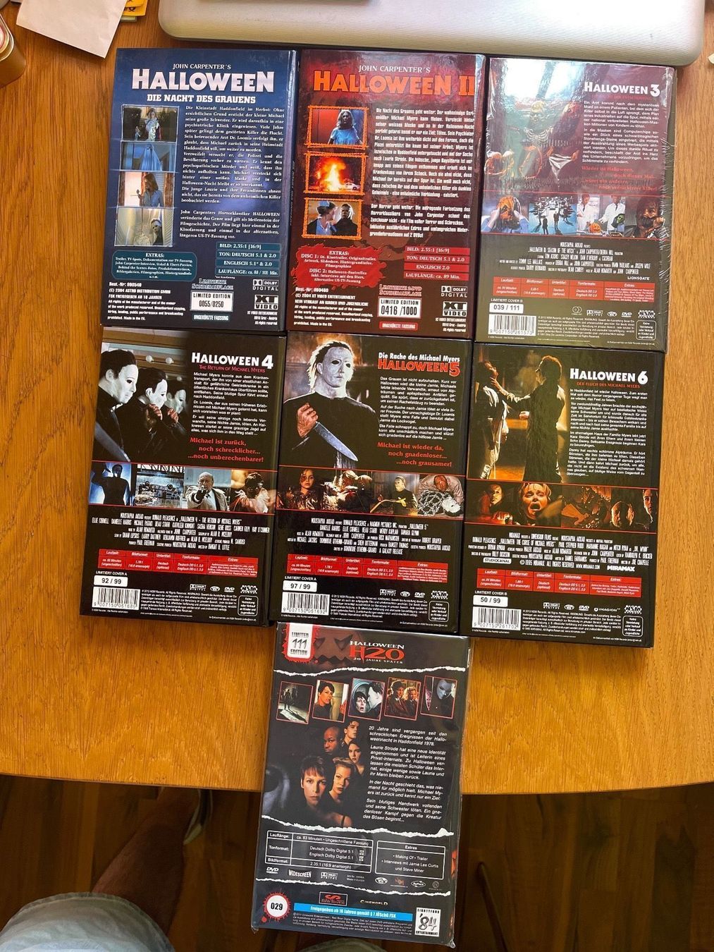 Alle DVDs: Halloween 1-7 Collection hartboxen – Gebraucht aus Benken ZH von Audi-erich 1