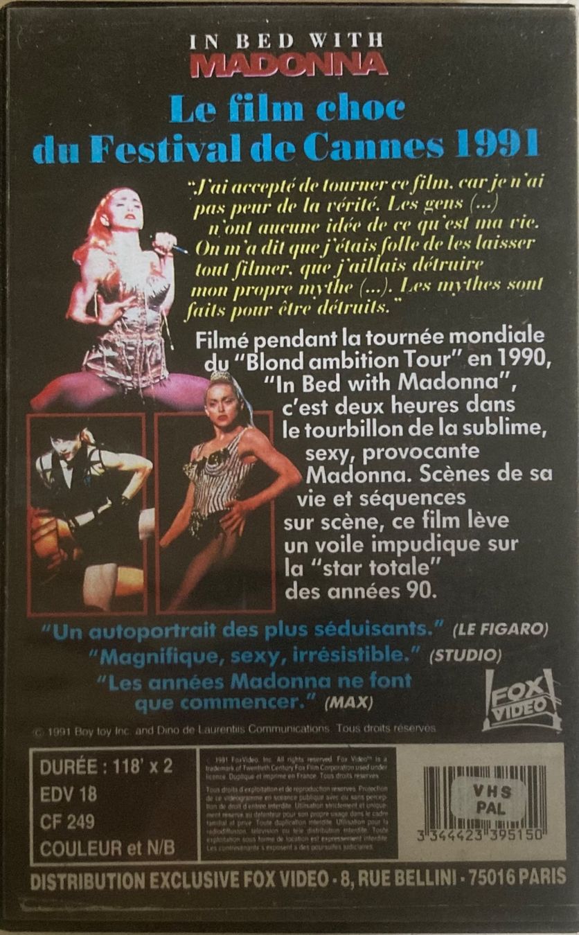 Alle VHS: MADONNA - IN BED WITH MADONNA – Gebraucht aus Poliez-Pittet von Newtown-Records 1