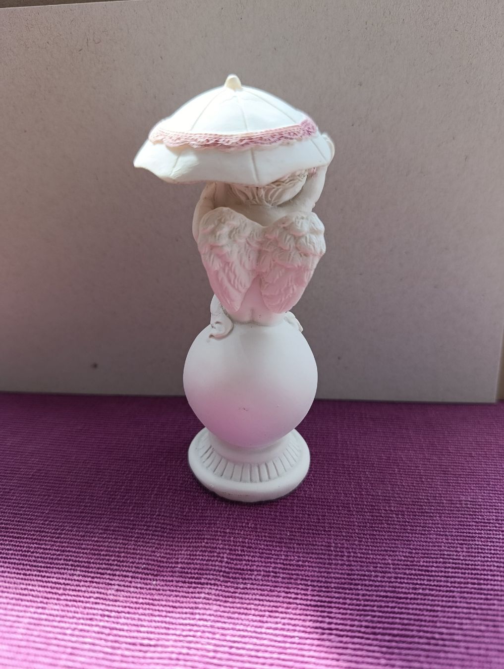 Statuette: Engel mit Schirm auf Kugel 6 Stück  – Nuovo (secondo la descrizione) da Elfingen venduto da Bimbo 2
