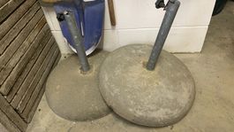 2 Beton Sonnenschirmsockel d: 50 cm