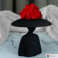 Elegant Amour Hat Sculpture - 3D Printed