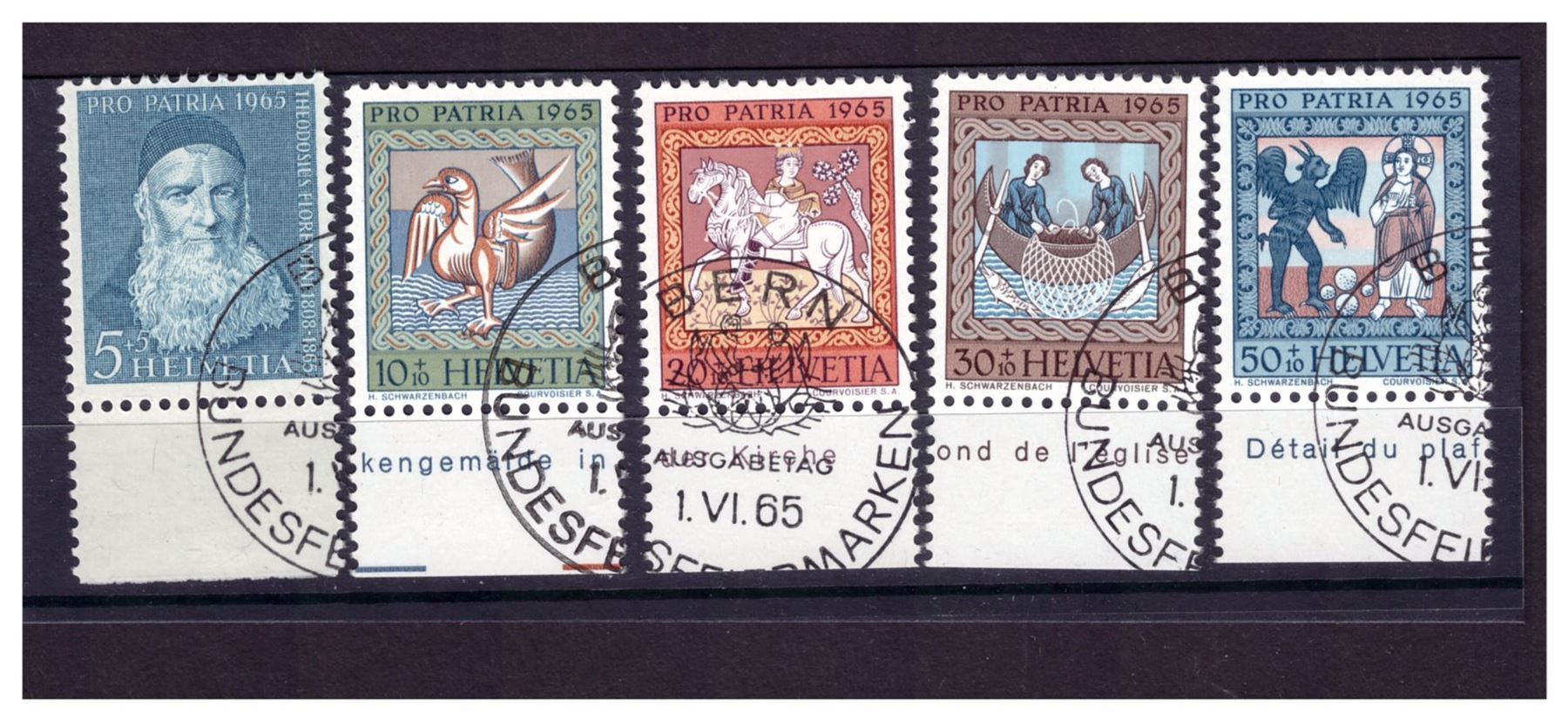 Alle Briefmarken: 1965 PP.Marken ET mit Tabs und Gummi – Neu (gemäss Beschreibung) aus Bützberg von Die.6.a