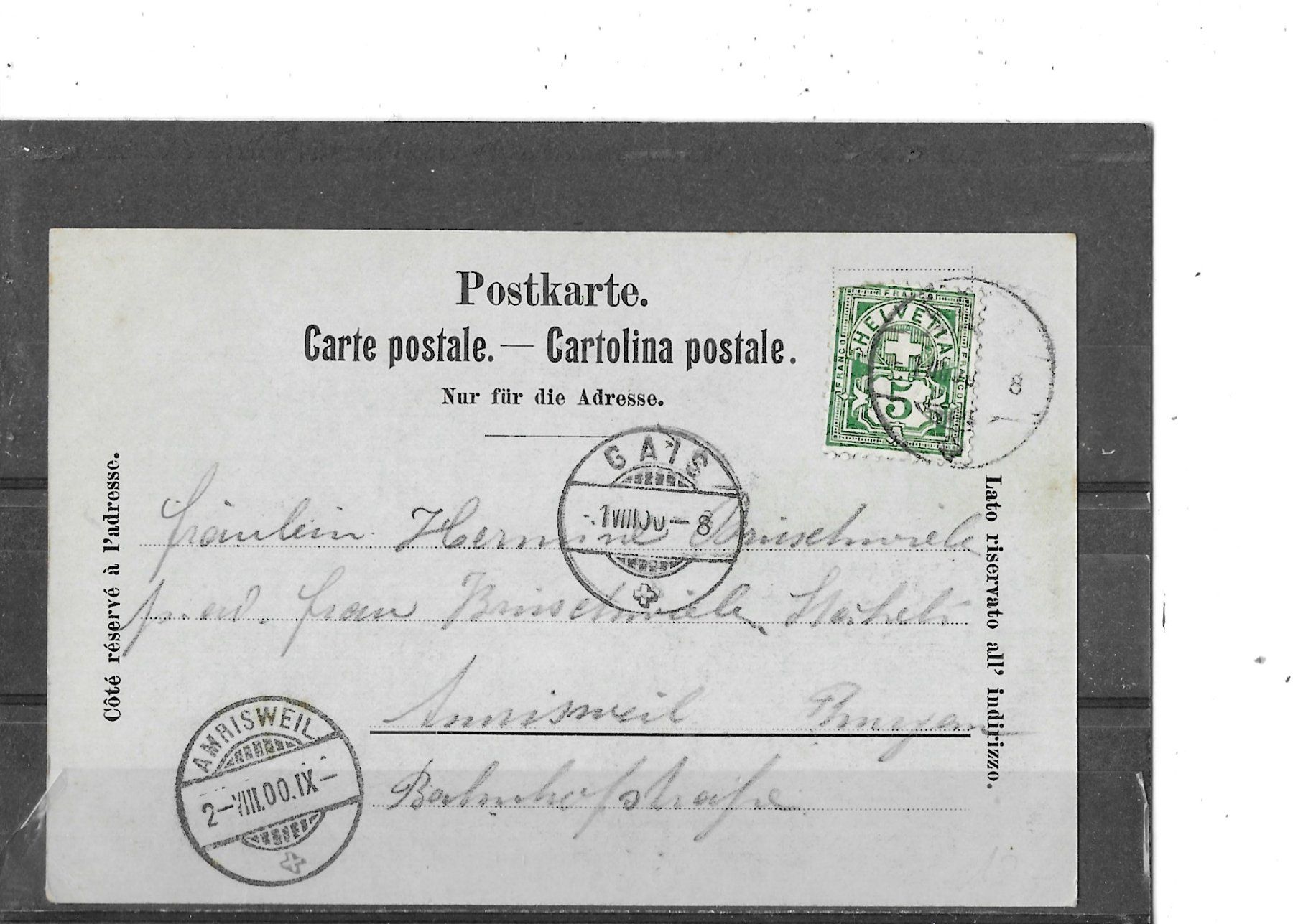 Cartoline postali: AR Gruss aus Gais 1900 – Usato da Schocherswil venduto da Wilare 1